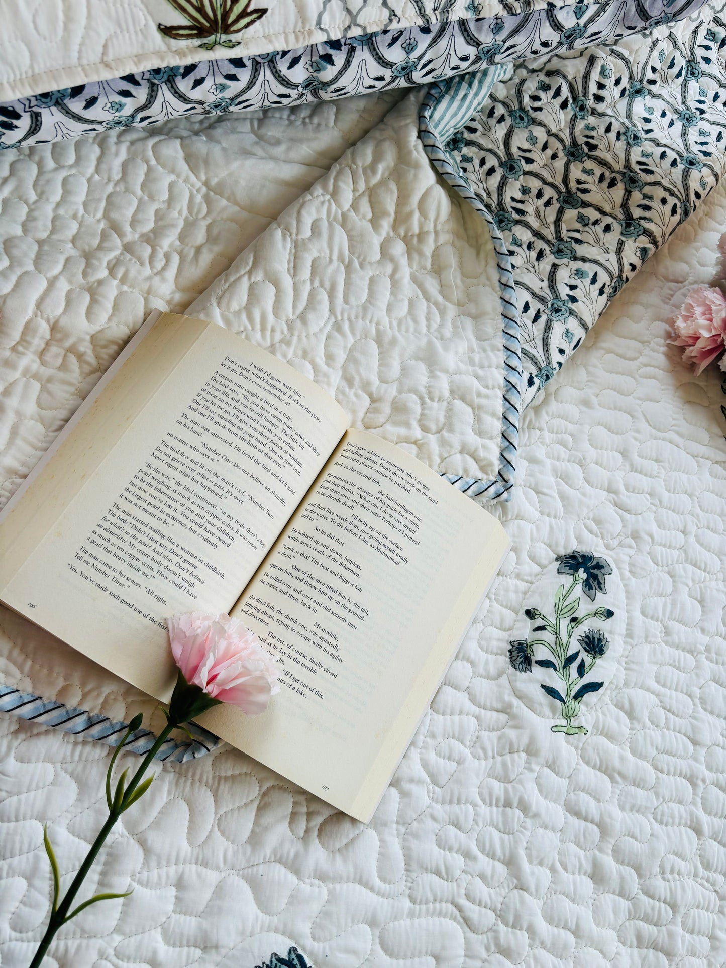 Water Lily Quilted Bedcover