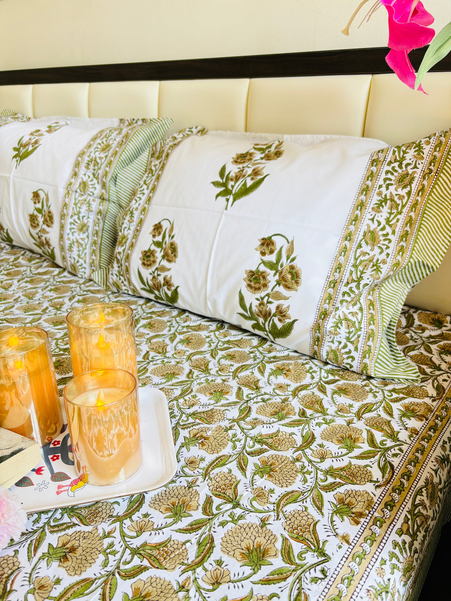 Vasudha Handblock Printed Cotton Bedsheet