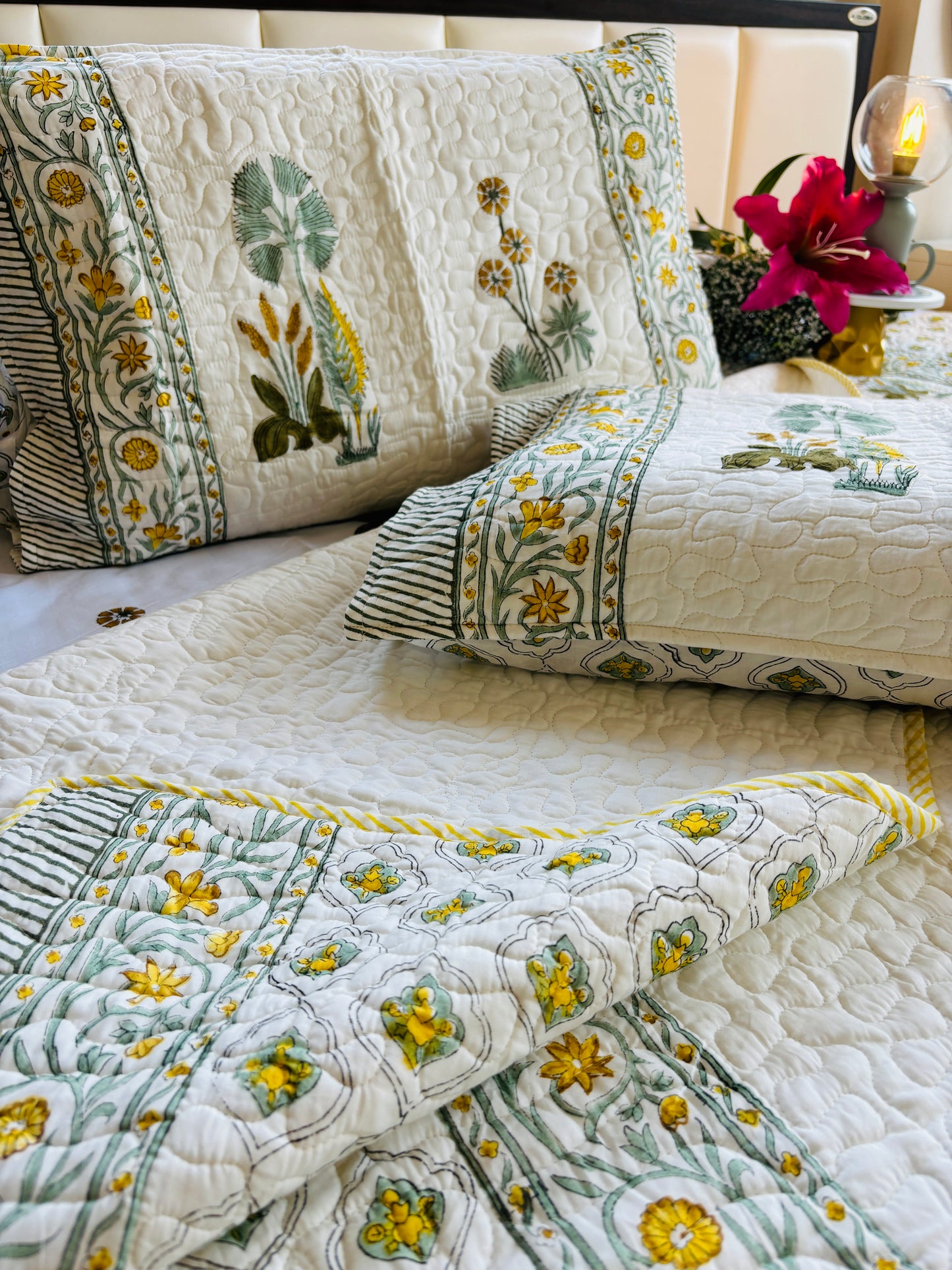 Dandelions Quilted Bedcover