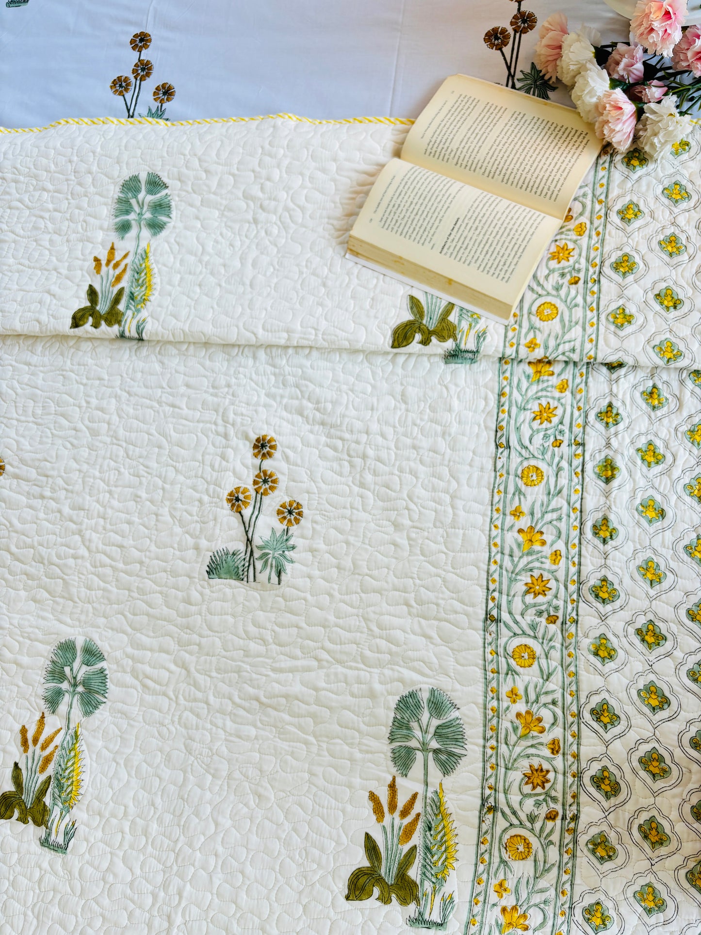 Dandelions Quilted Bedcover