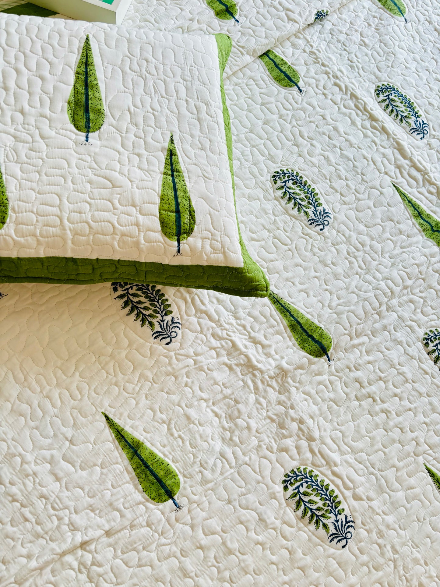 Green Cypress Quilted Bedcover