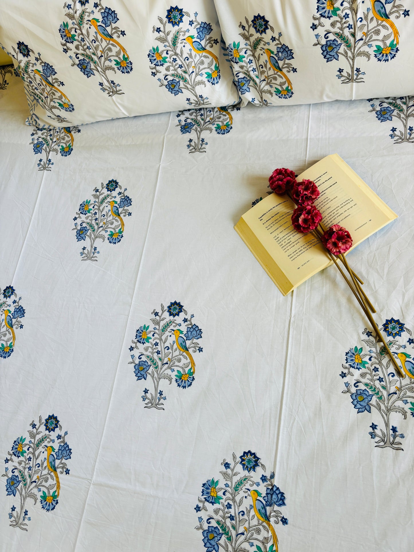 Cuckoo Hand Block Printed Cotton Bedsheet
