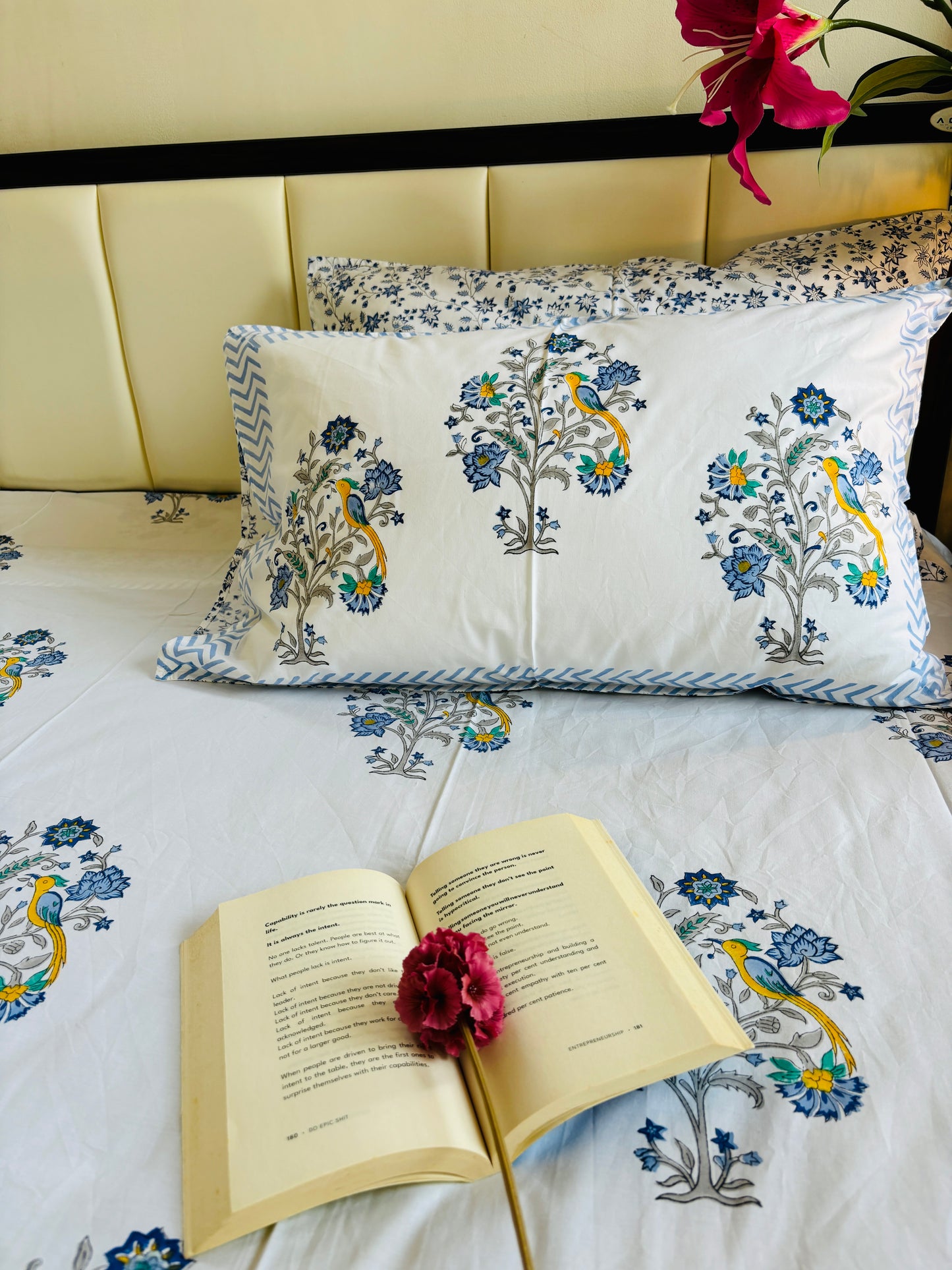 Cuckoo Hand Block Printed Cotton Bedsheet