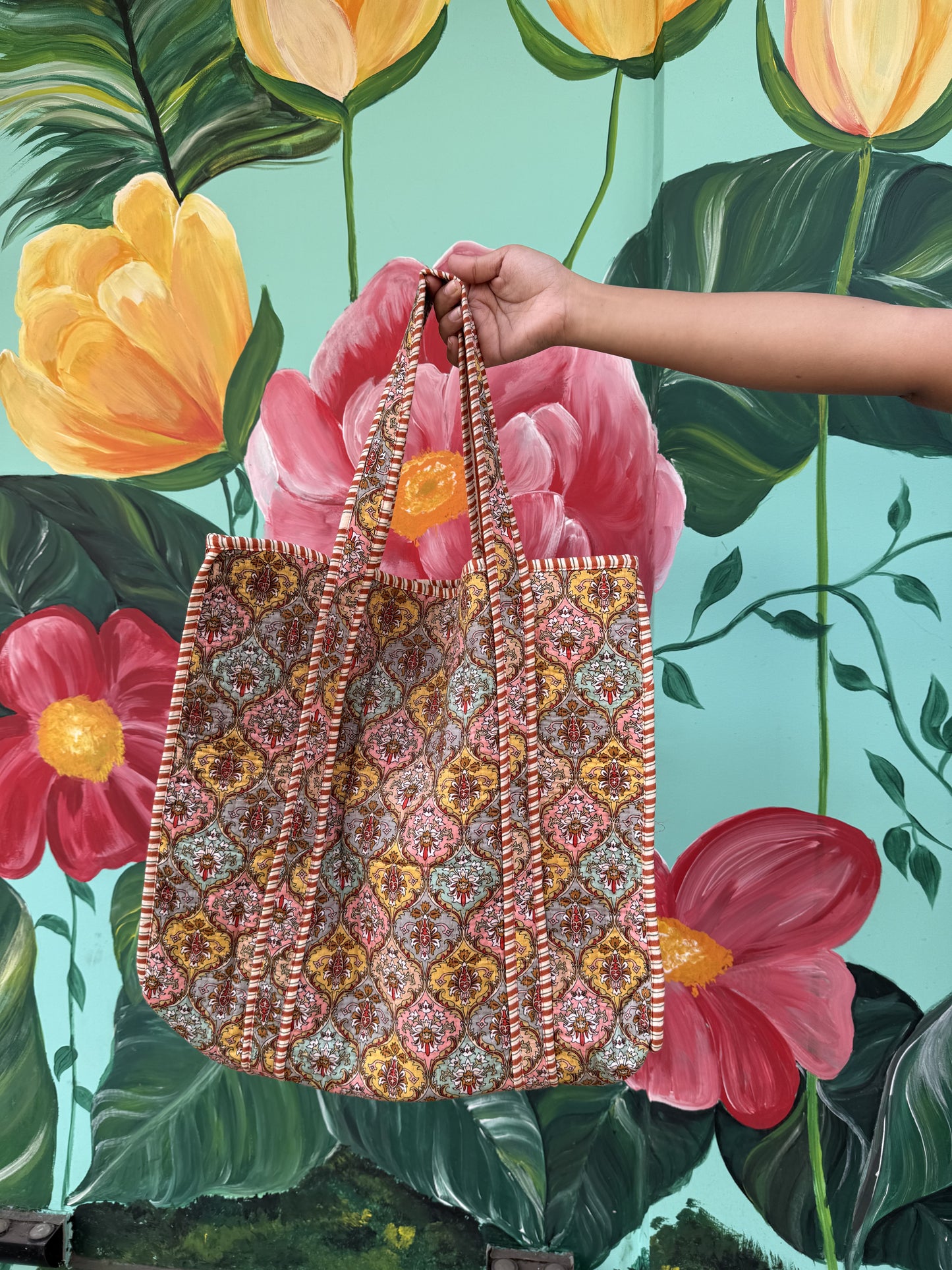 Rang- Handblock printed tote bag