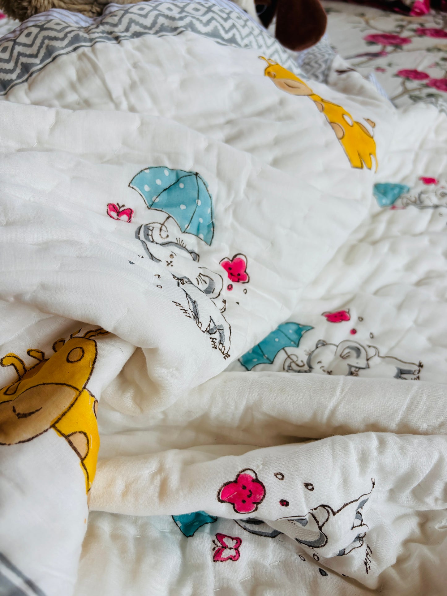 Organic Mulmul Cotton Baby Quilt | Jungle Affair