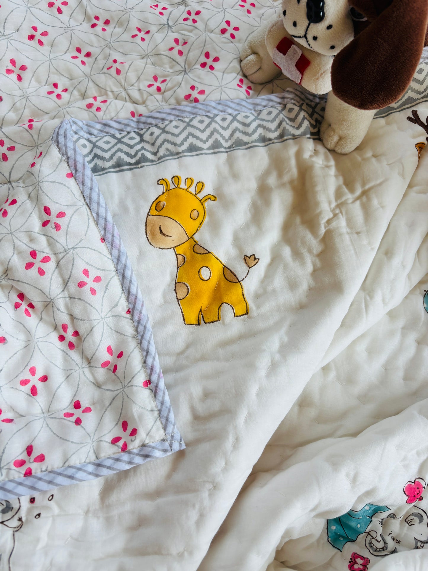 Organic Mulmul Cotton Baby Quilt | Jungle Affair
