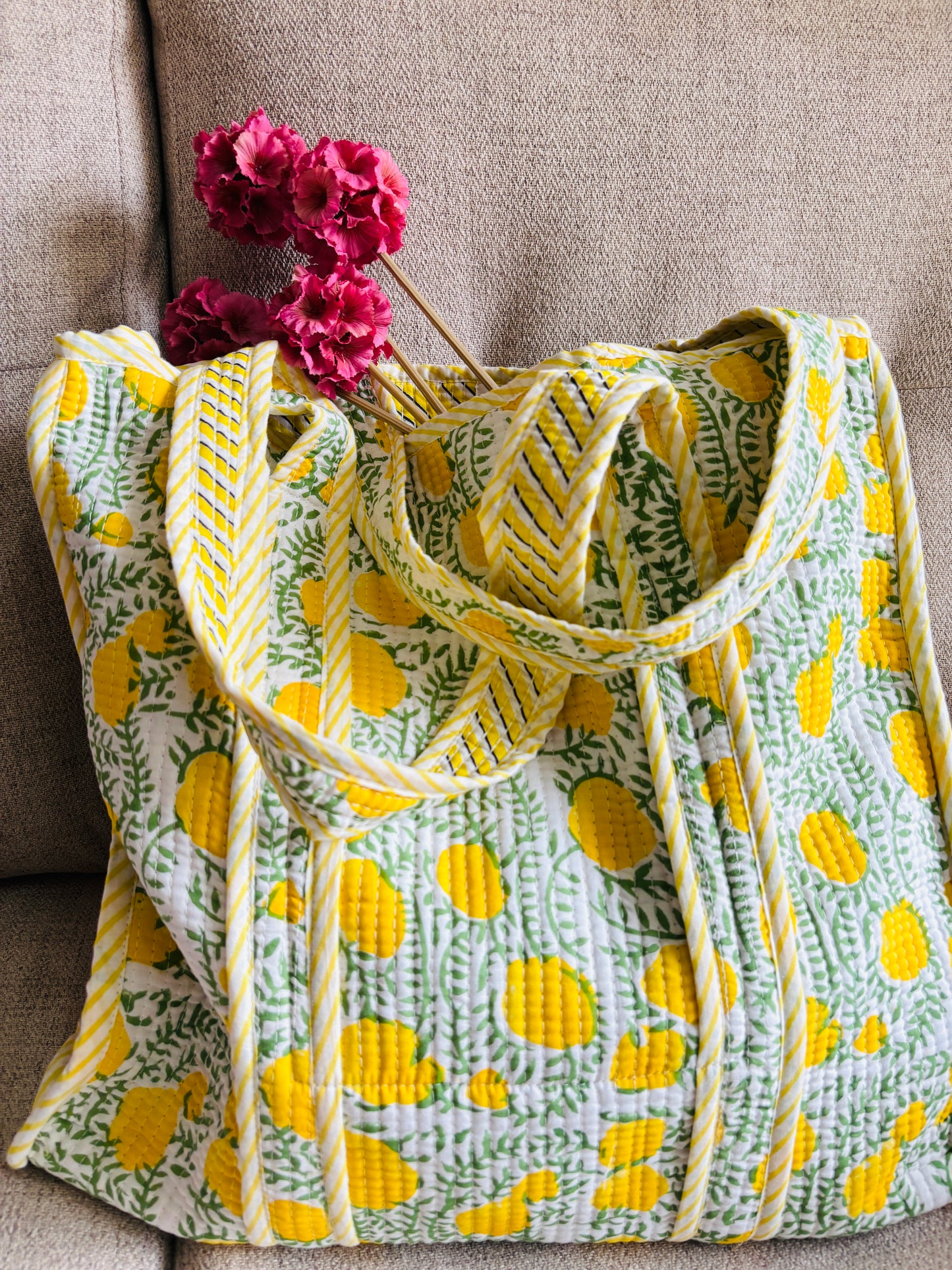 Sorrento🛍️ - Hand block printed tote bag