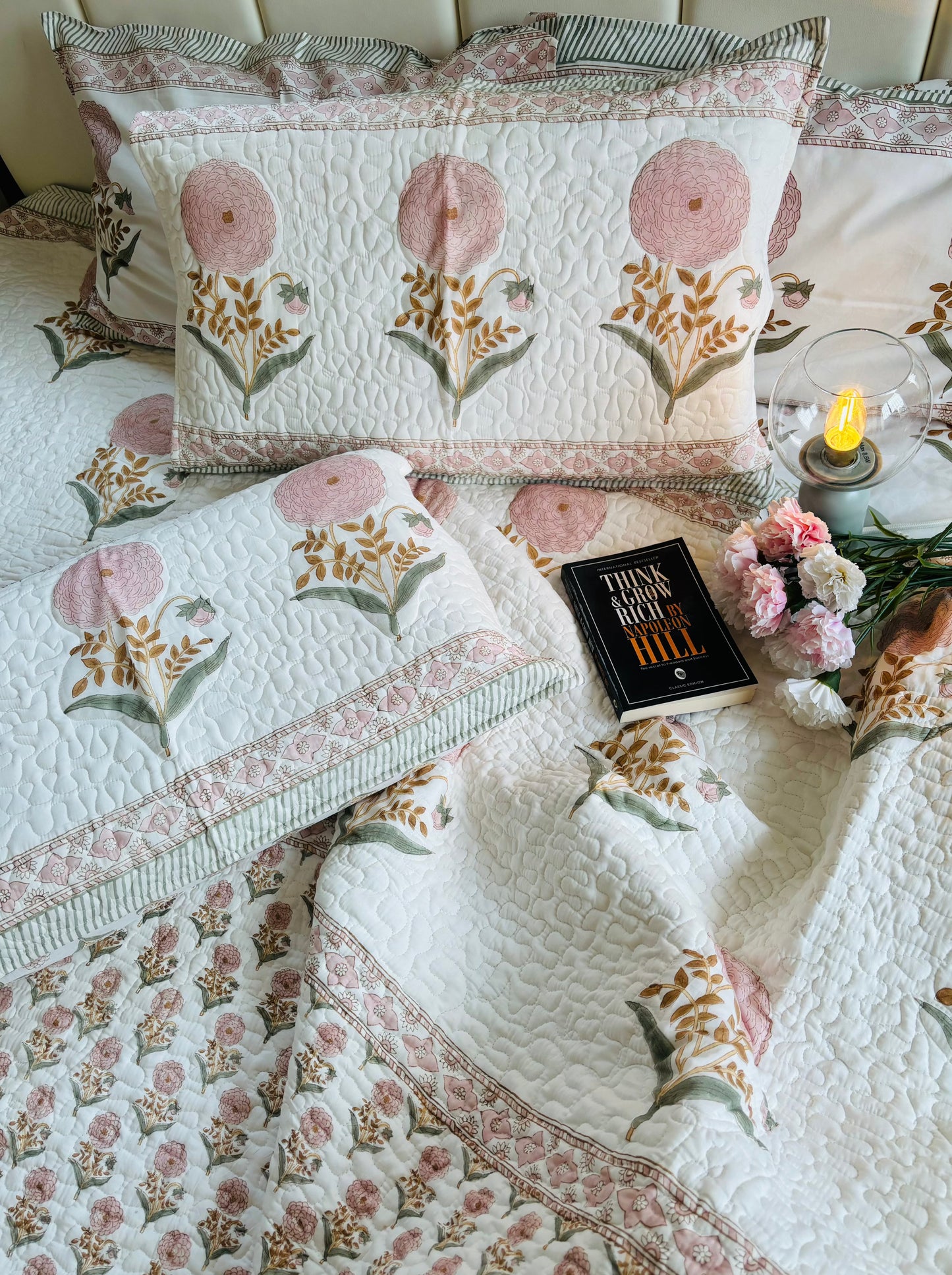 Dahlia Quilted Bedcover