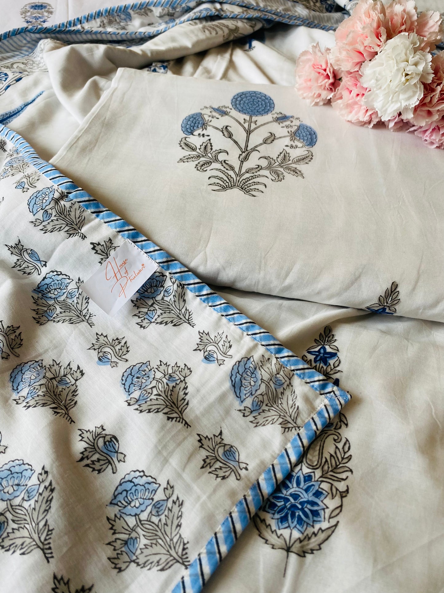 Rimjhim Mulmul Reversible Dohar - Set of 2 single dohar
