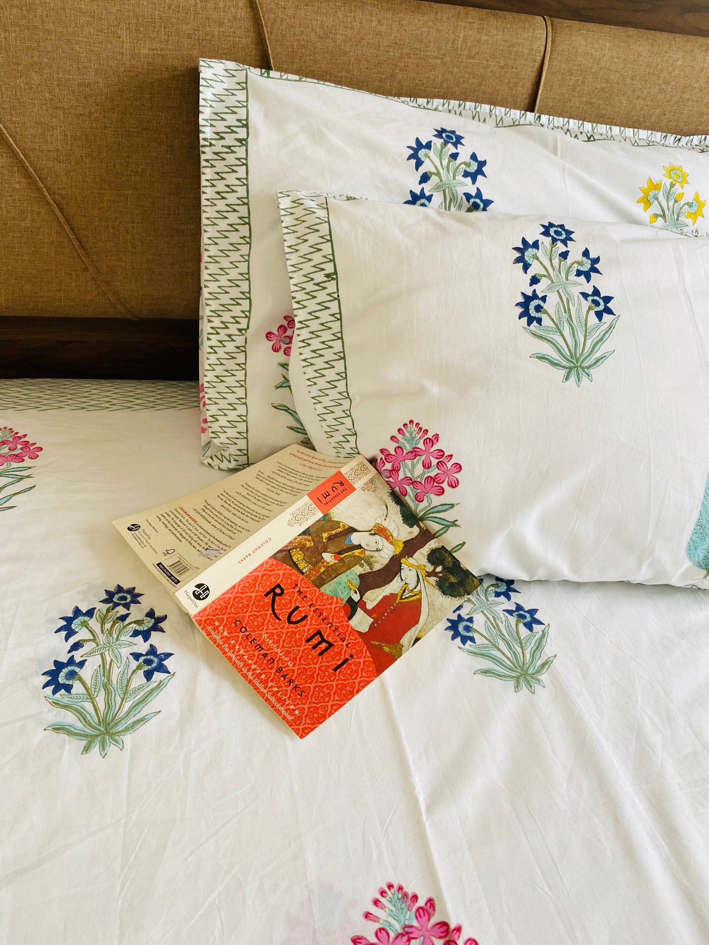 Kyari Hand Block Printed Cotton Bedsheet