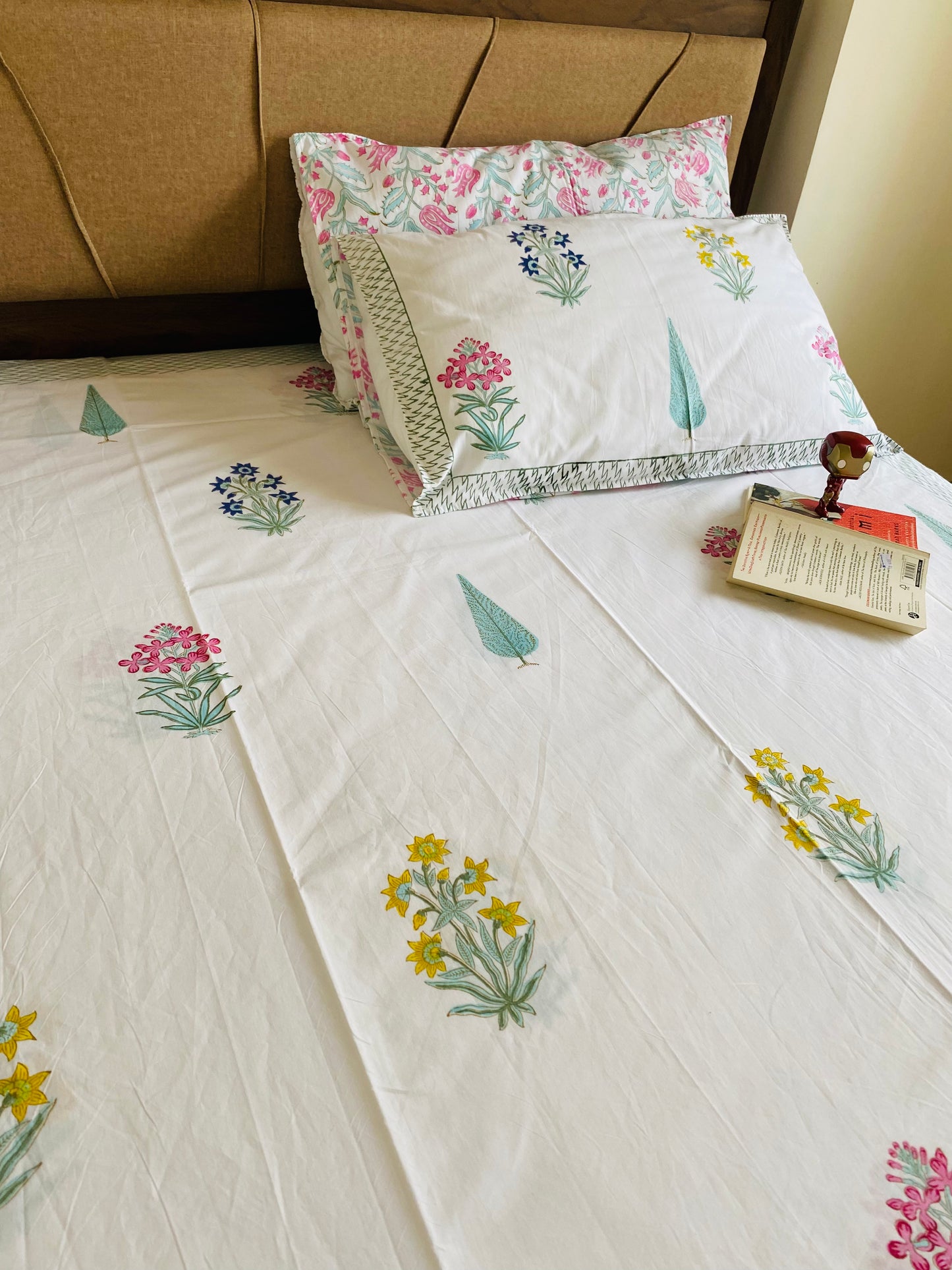 Kyari Hand Block Printed Cotton Bedsheet