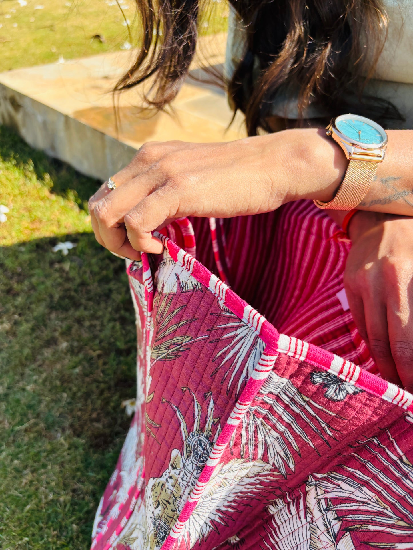 Noor 🛍️ - Hand block printed tote handbag