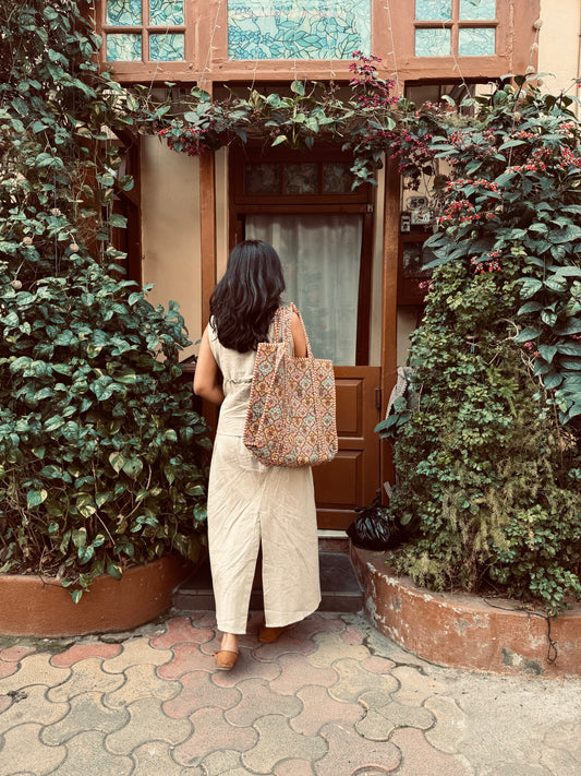 Rang- Handblock printed tote bag