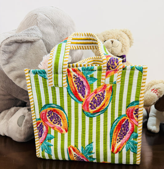 Papaya Mini Tote Bag