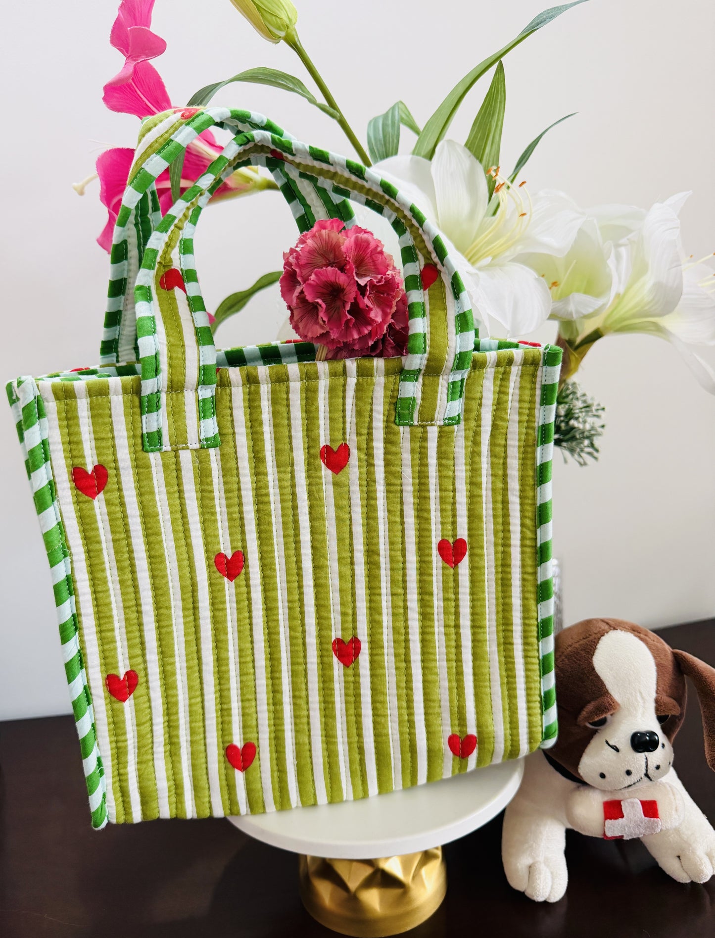 Green Love Mini Tote Bag