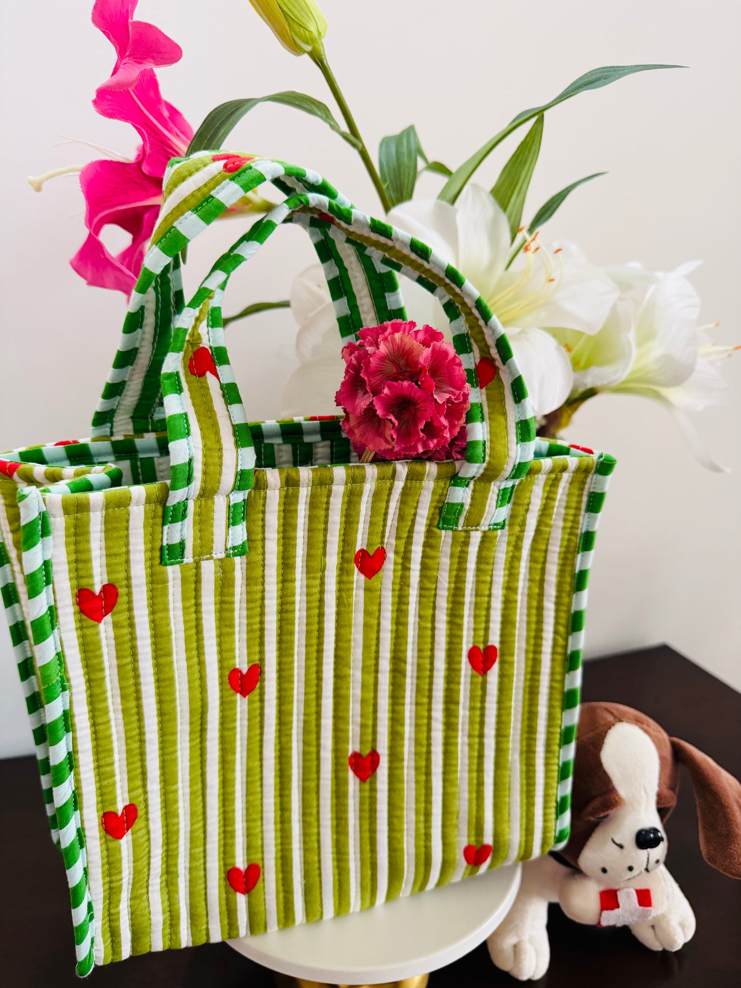 Green Love Mini Tote Bag
