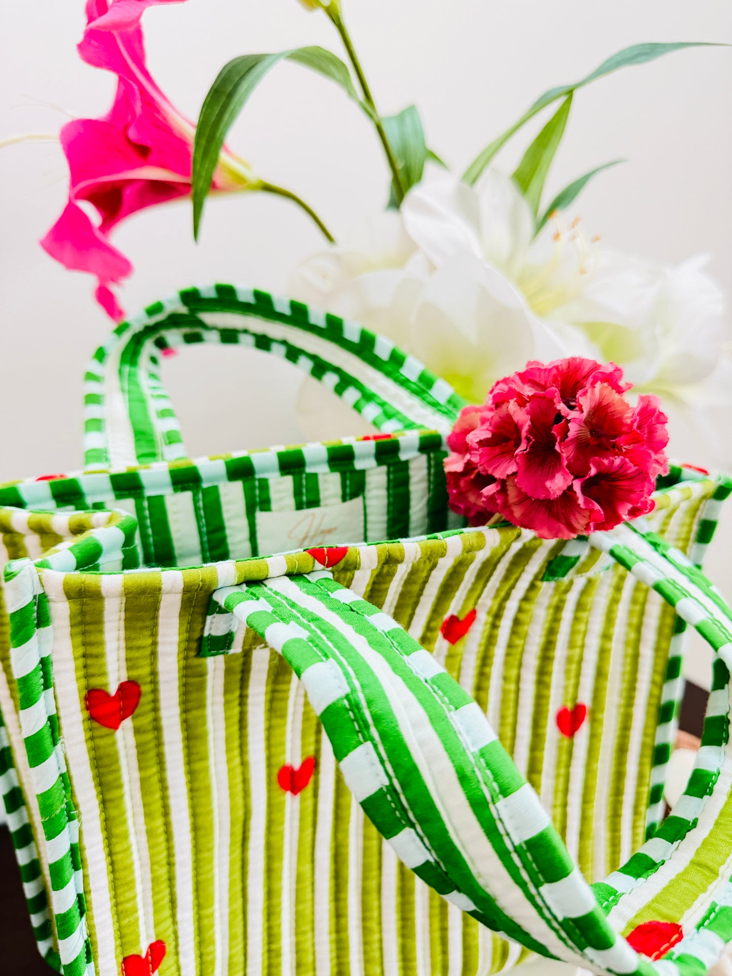 Green Love Mini Tote Bag