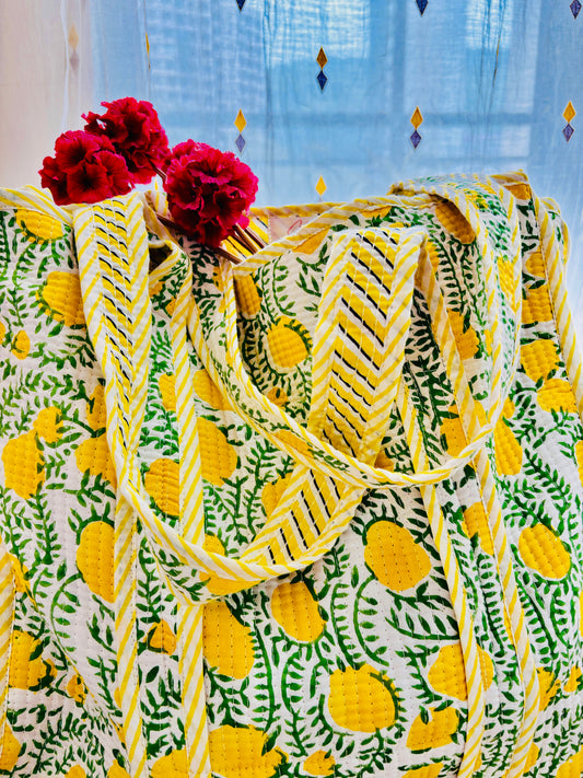 Sorrento🛍️ - Hand block printed tote bag