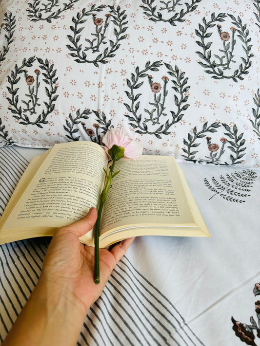 Moira Hand Block Printed Cotton Bedsheet